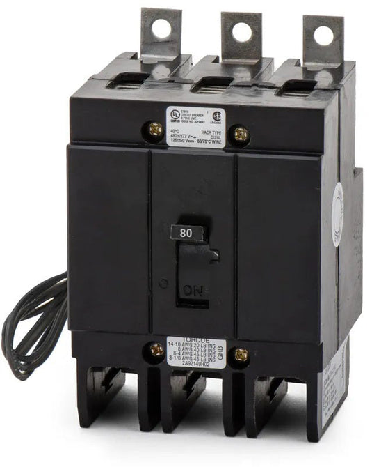 Eaton / Cutler-Hammer GHB3080S1 - 80A 3 Pole Molded Case Circuit Breaker