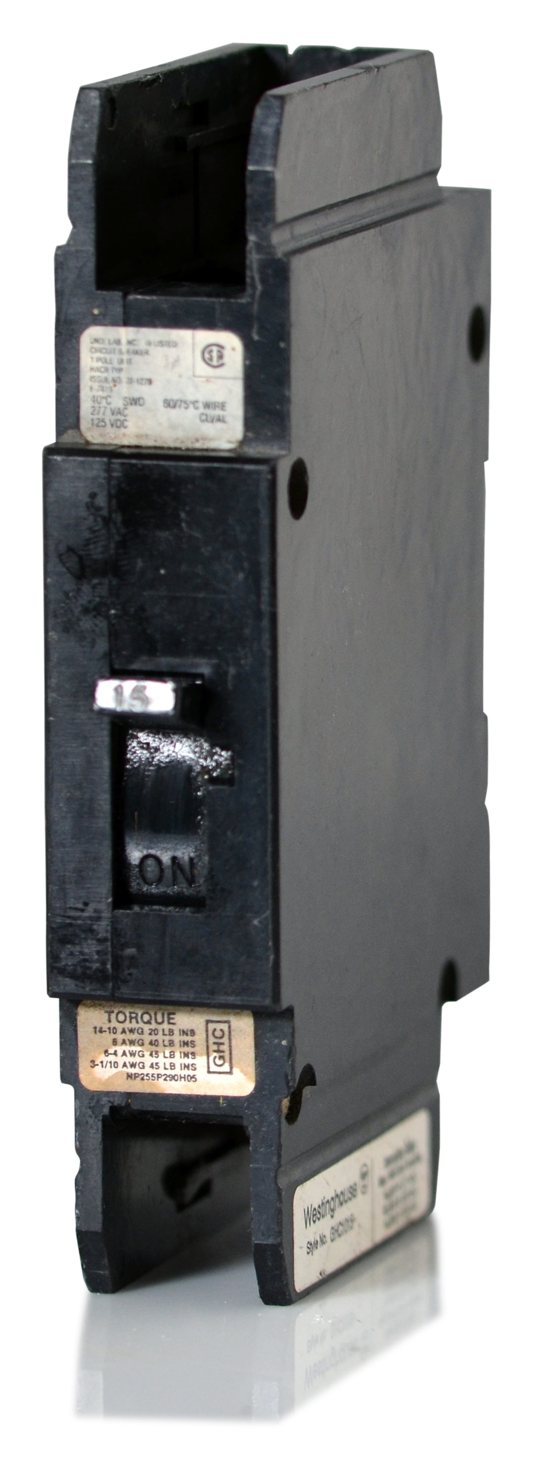 Eaton / Cutler-Hammer GHC1015-R - 15A 1 Pole Molded Case Circuit Breaker