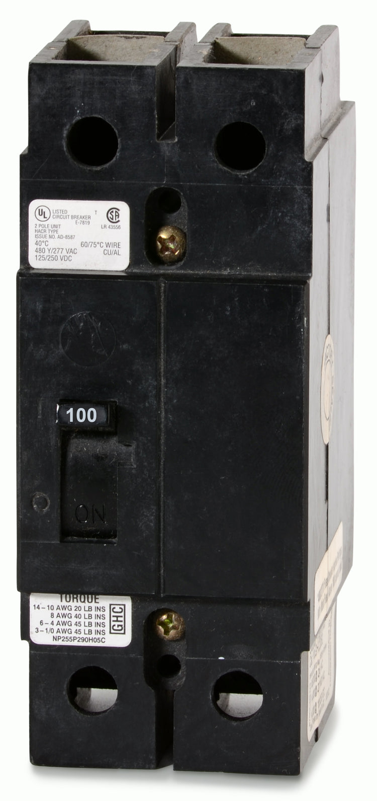 Eaton / Cutler-Hammer GHC1100 - 100A 1 Pole Molded Case Circuit Breaker