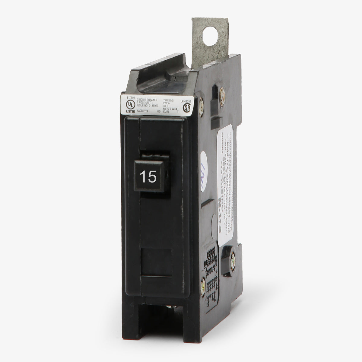 Eaton / Cutler-Hammer GHQ1015 - 15A 1 Pole Molded Case Circuit Breaker