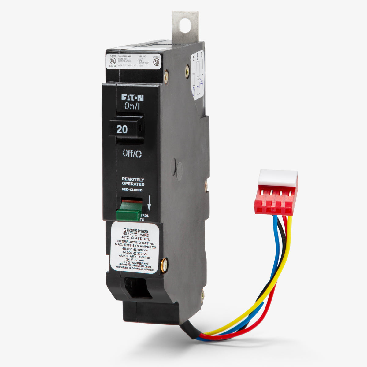 Eaton / Cutler-Hammer GHQRSP1020 - 20A 1 Pole Miniature Circuit Breaker