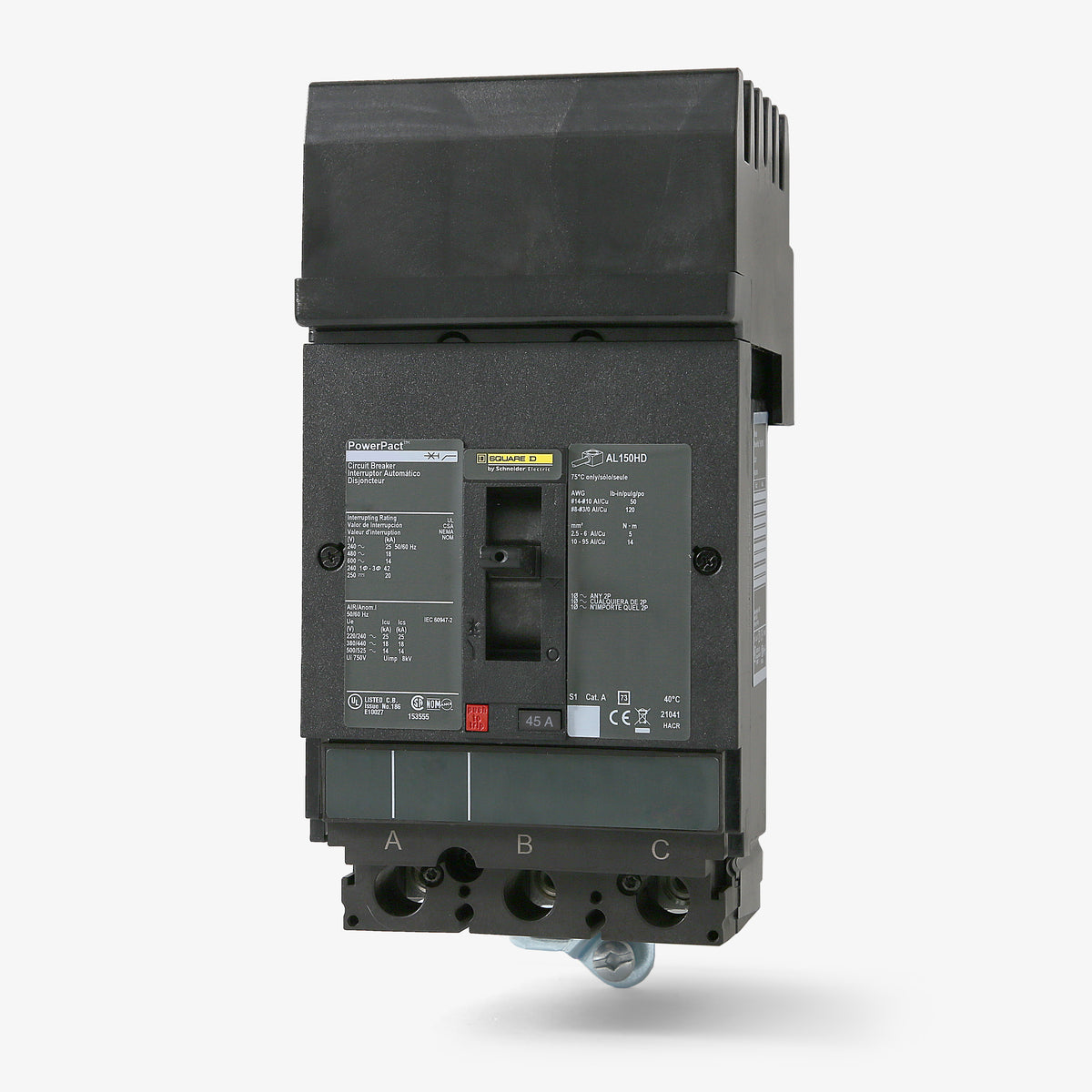 Square D HDA36045 - 45A 3 Pole Molded Case Circuit Breaker