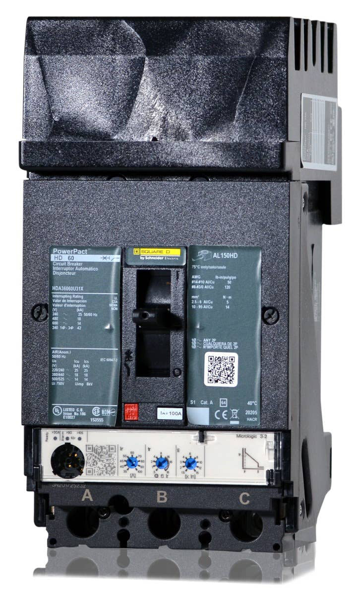 Square D HDA36060U31X - 60A 3 Pole Molded Case Circuit Breaker