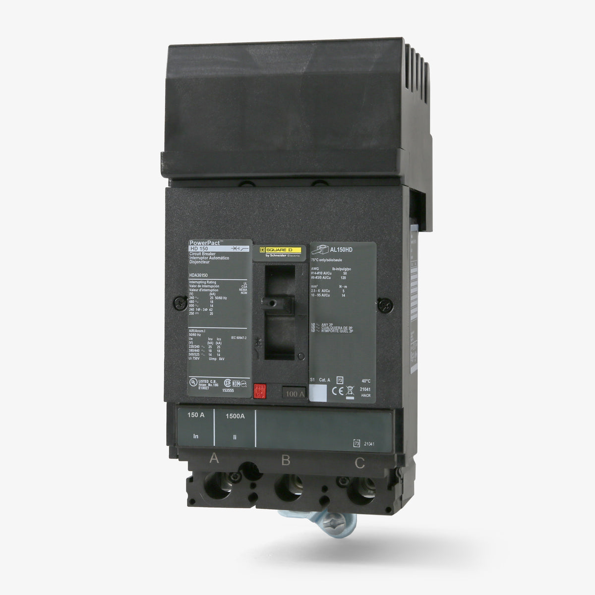 Square D HDA36150 - 150A 3 Pole Molded Case Circuit Breaker