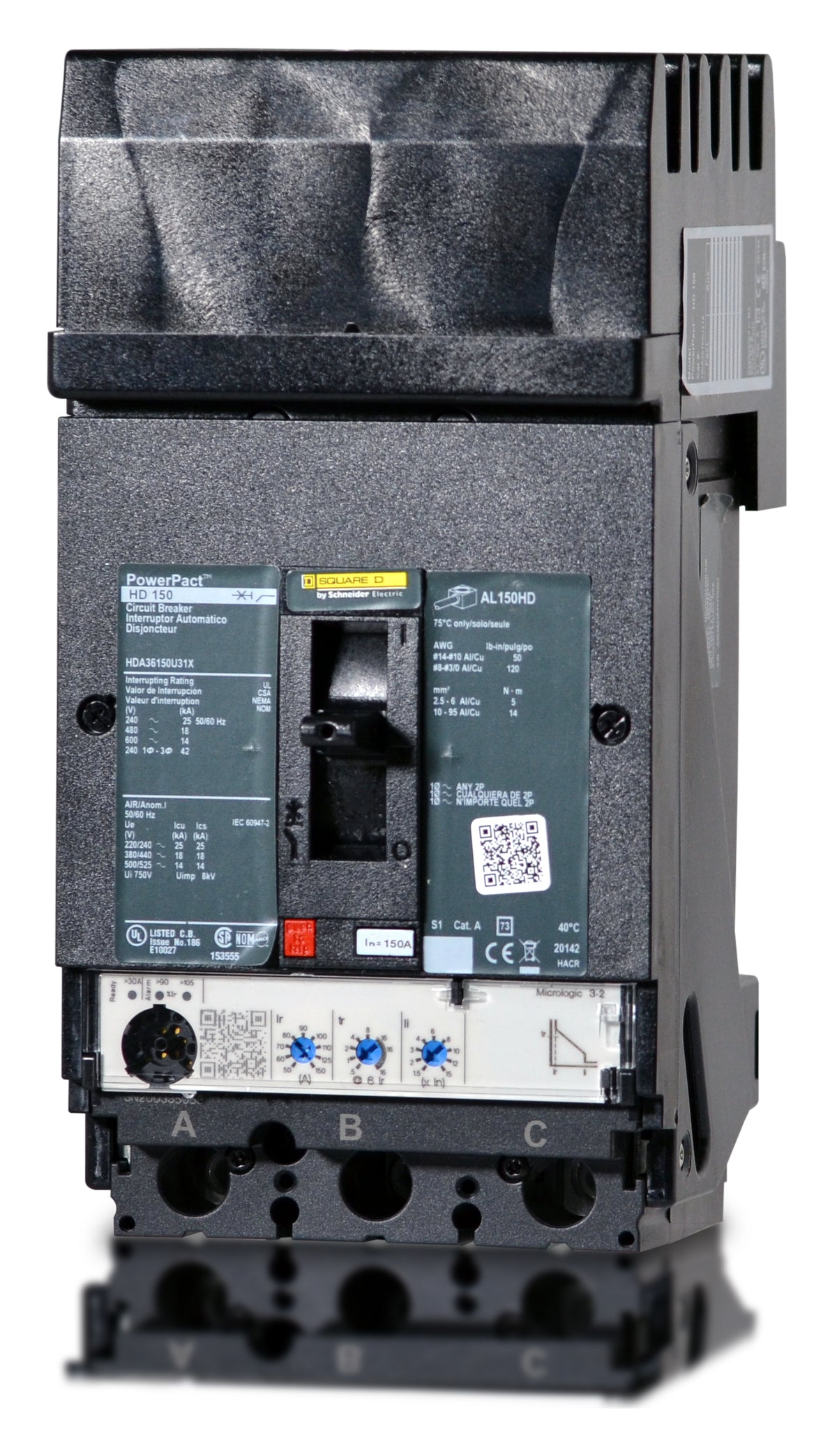 Square D HDA36150U31X 3 Pole Circuit Breaker