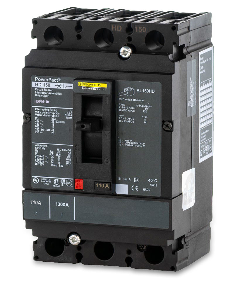 Square D HDP36110 - 110A 3 Pole Molded Case Circuit Breaker
