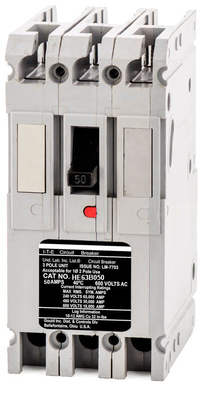 Siemens / ITE HE63B050 - 50A 3 Pole Molded Case Circuit Breaker