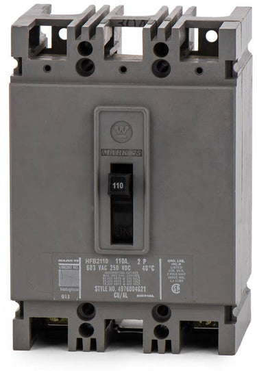 Eaton / Westinghouse HFB2110 - 110A 2 Pole Molded Case Circuit Breaker
