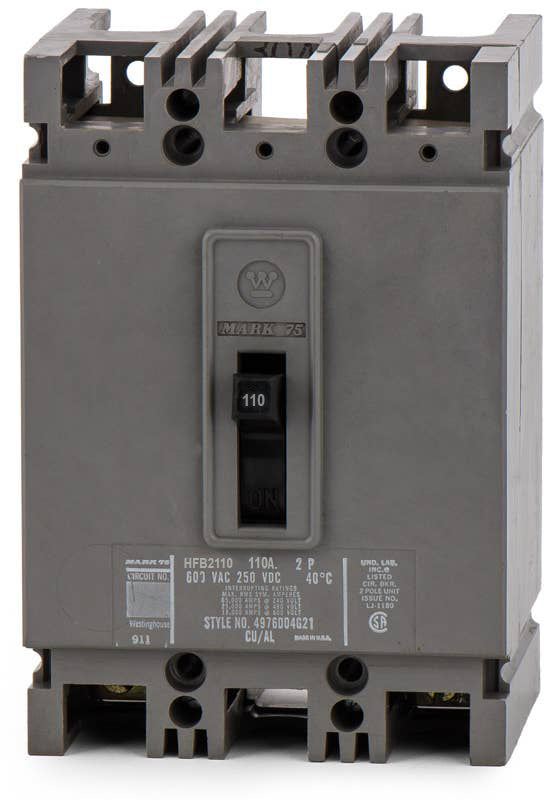 Eaton / Westinghouse HFB2110 - 110A 2 Pole Molded Case Circuit Breaker