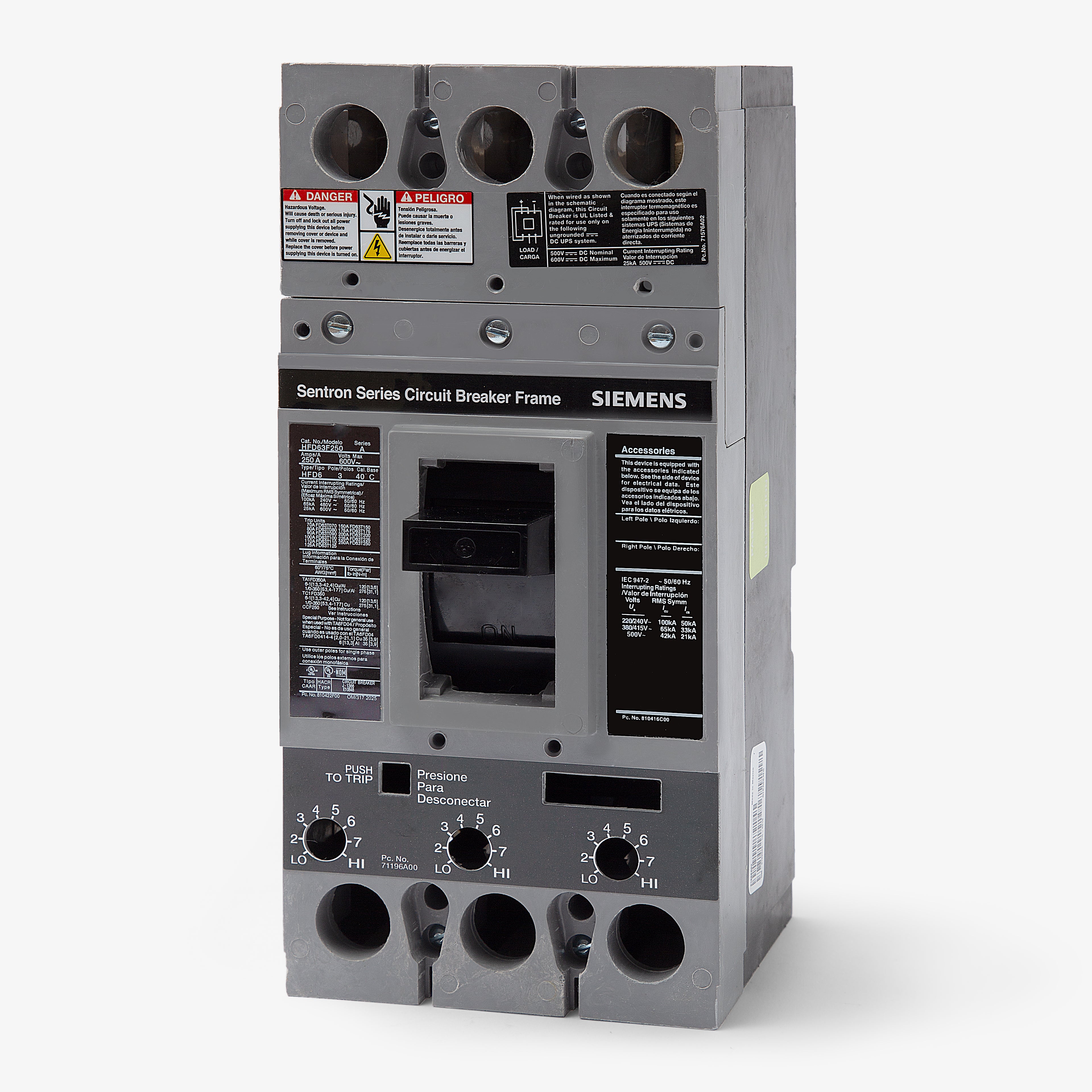 Siemens HFD63F250 3 Pole Circuit Breaker – SuperBreakers