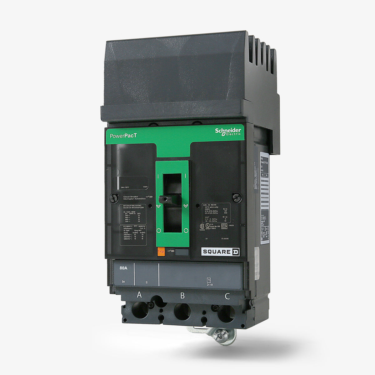 Square D HGA36080 - 80A 3 Pole Molded Case Circuit Breaker
