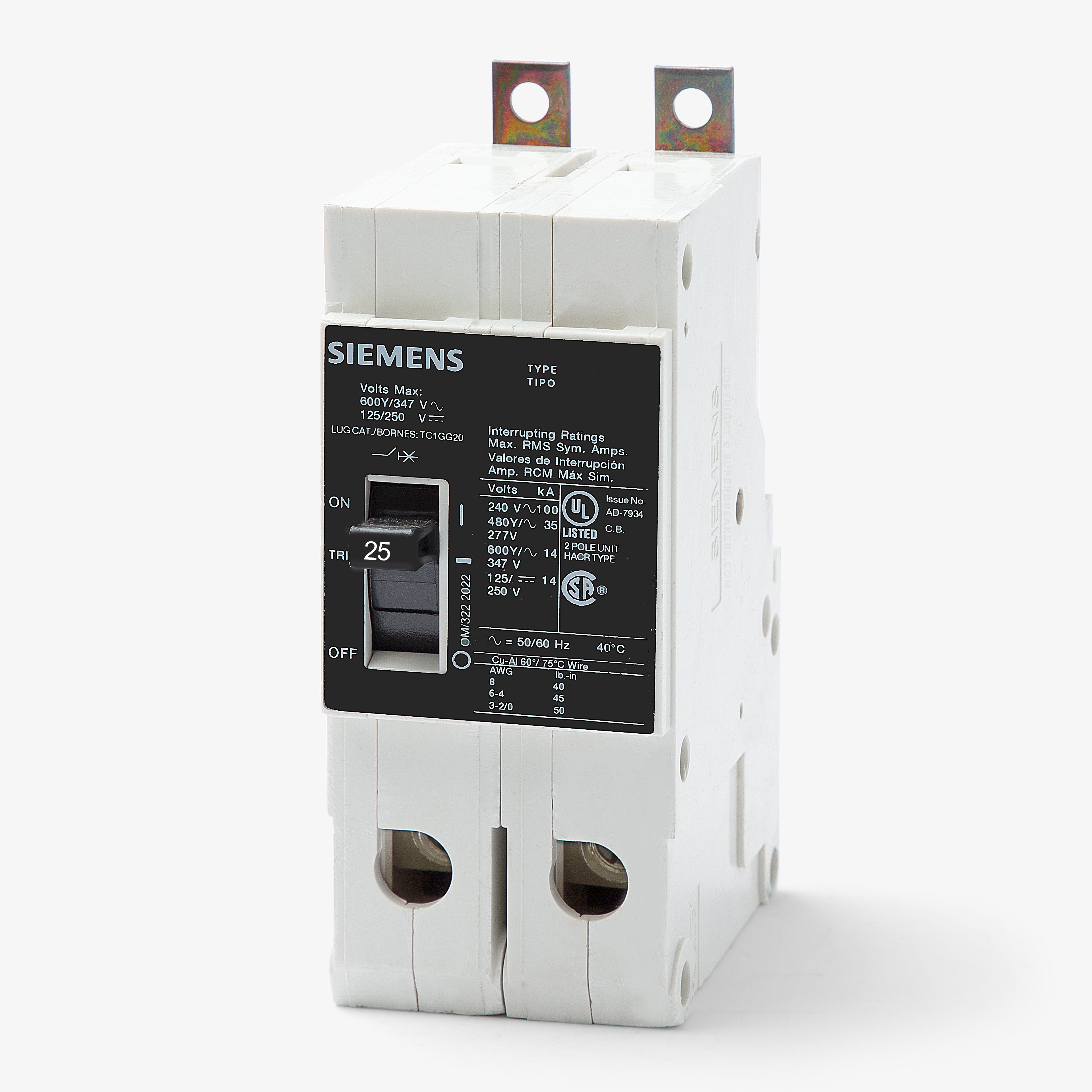 Siemens LGB2B025B Molded Case Circuit Breaker – SuperBreakers