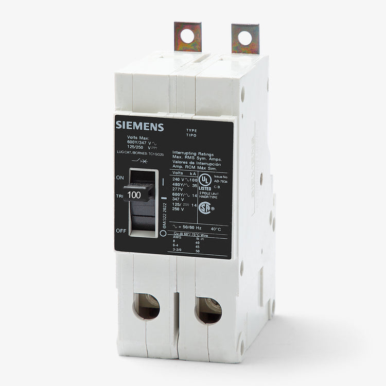 Siemens NGB2B100B - 100A 2 Pole Molded Case Circuit Breaker