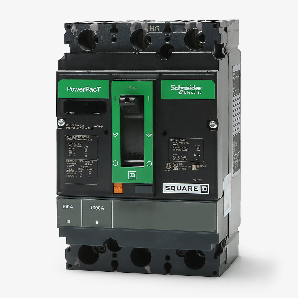 Square D HGL36100 - 100A 3 Pole Molded Case Circuit Breaker