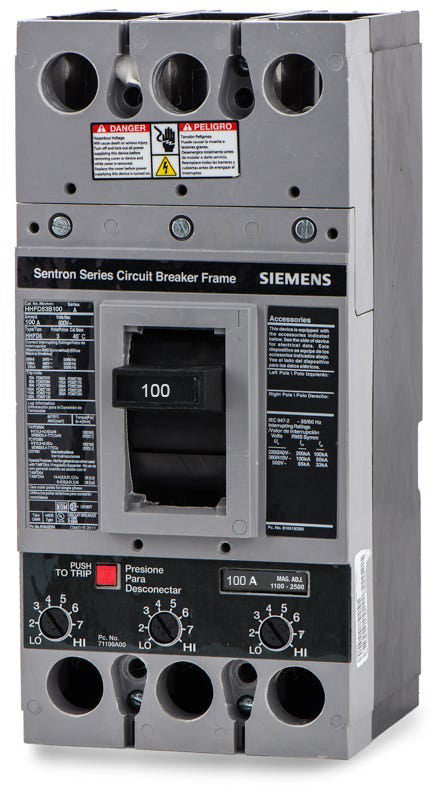 Siemens HHFD63B100 - 100A 3 Pole Molded Case Circuit Breaker