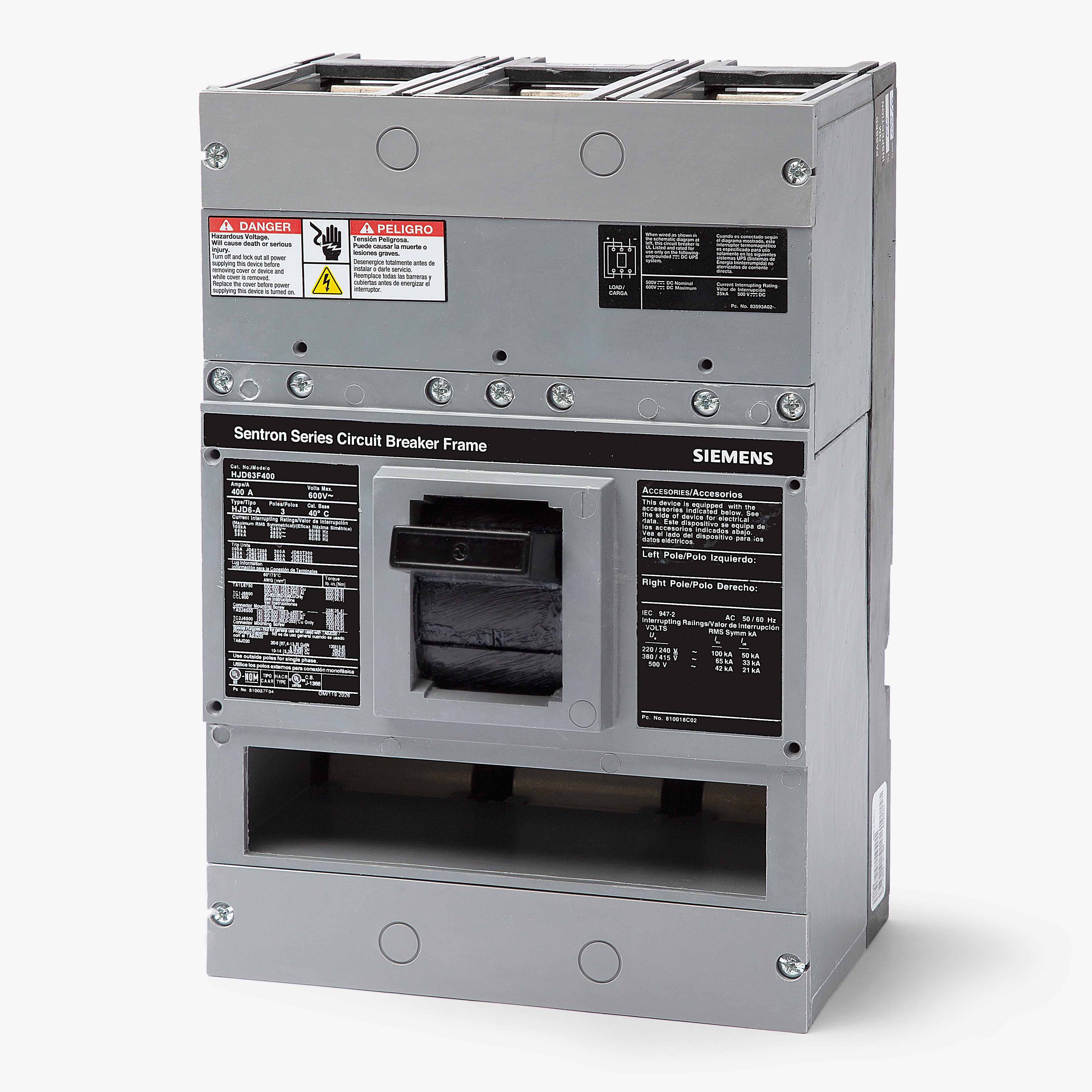 Siemens HJD63F400 3 Pole Circuit Breaker – SuperBreakers