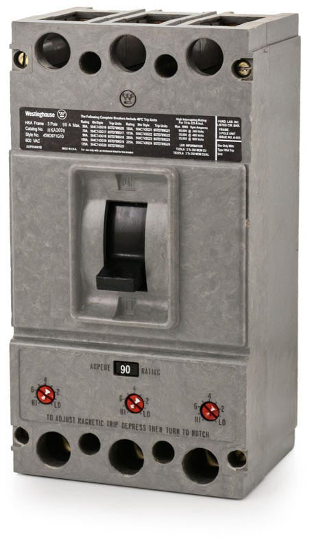 Eaton / Westinghouse HKA3090 - 90A 3 Pole Molded Case Circuit Breaker