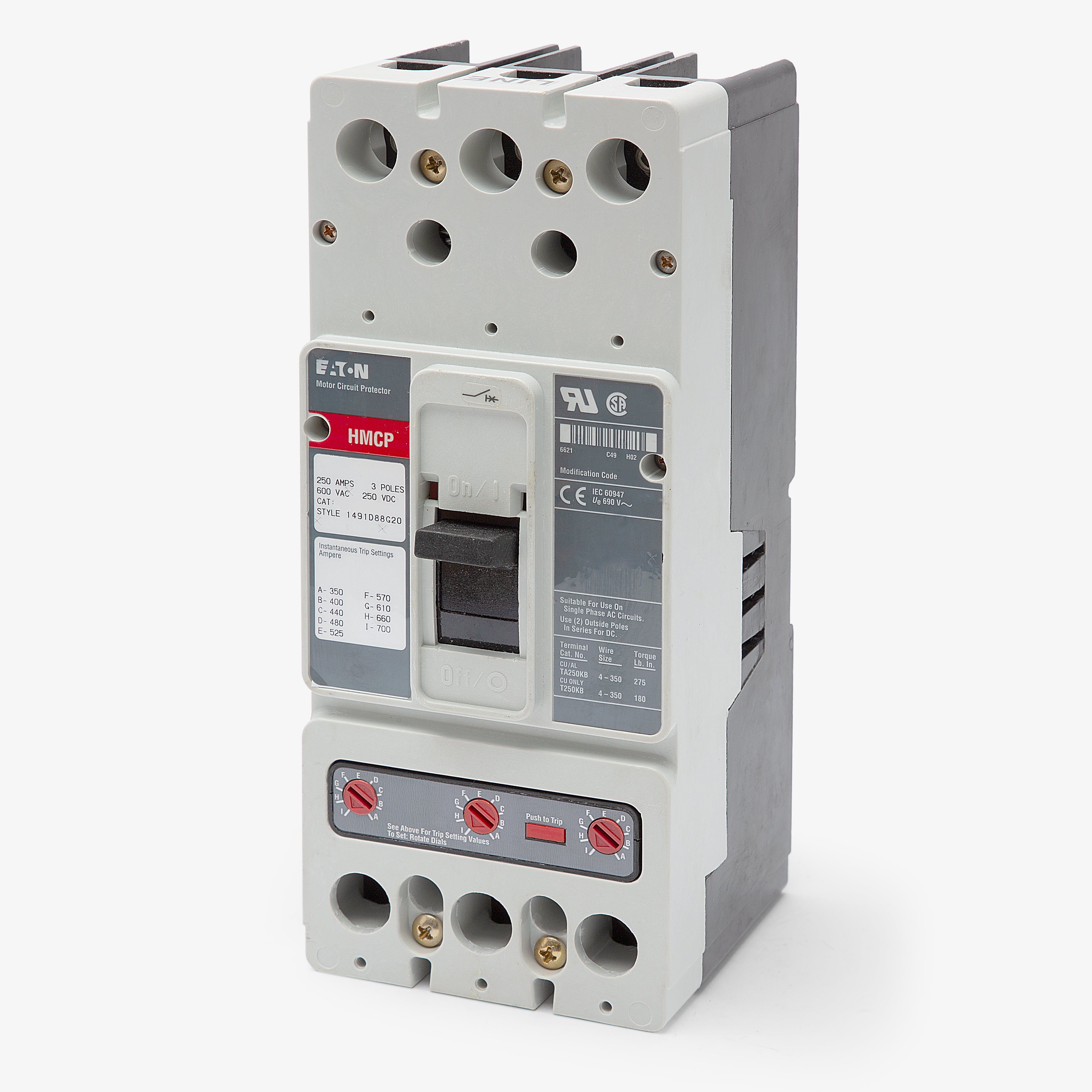 Eaton / Cutler-Hammer HMCP250W5 Motor Circuit Protector