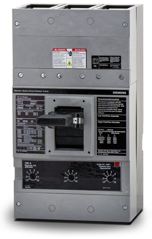 Siemens HMD63B700 - 700A 3 Pole Molded Case Circuit Breaker