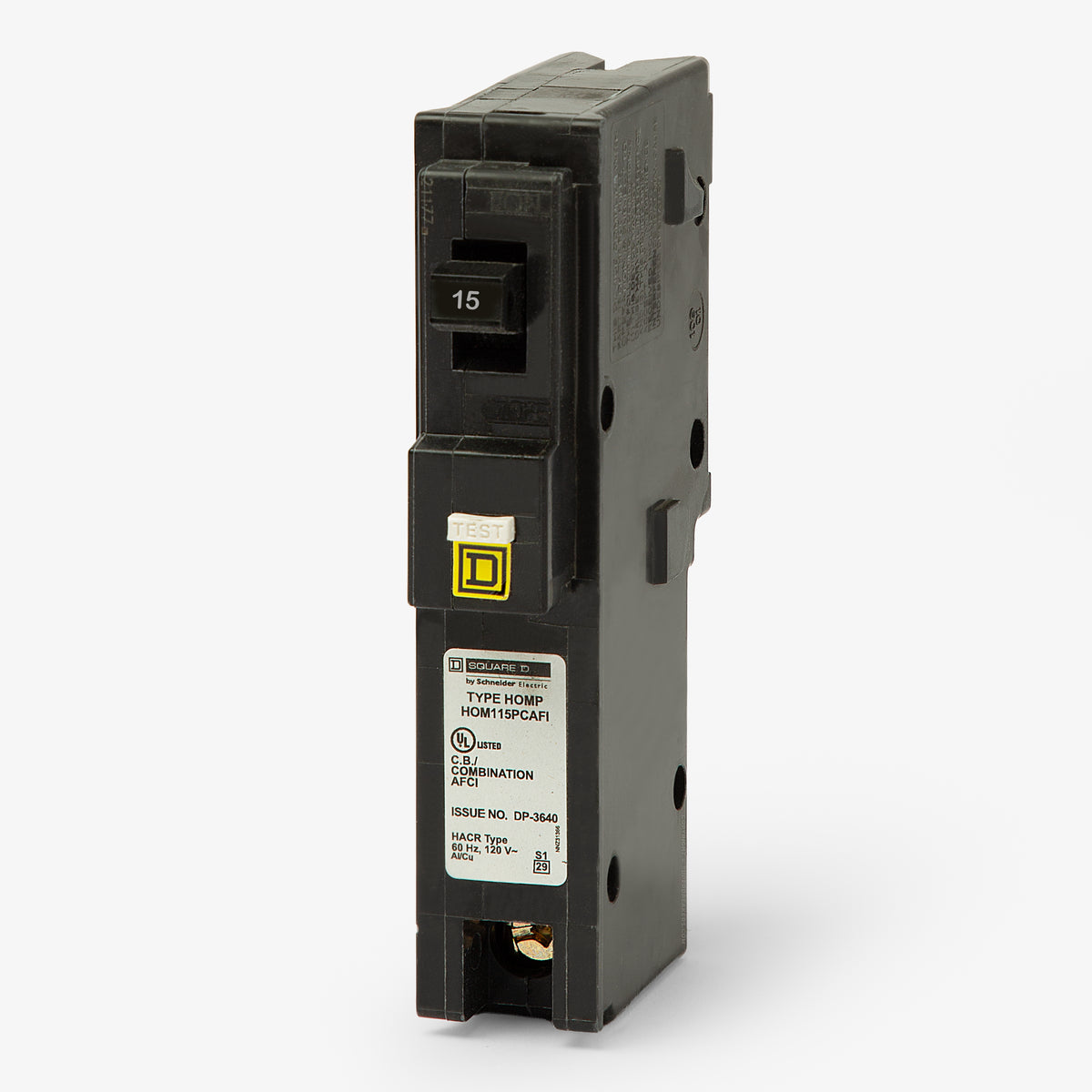 Square D HOM115PCAFI - 15A AFCI Miniature Circuit Breaker