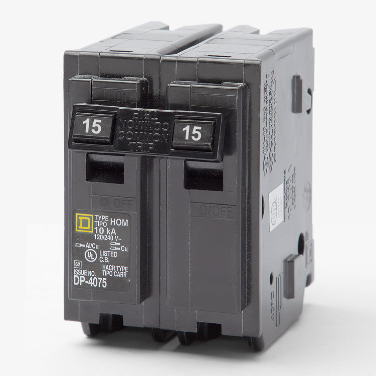 Square D HOM215 - 15A 2 Pole Miniature Circuit Breaker