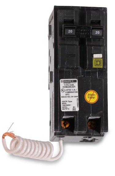 Square D HOM220CAFI - 20A AFCI Miniature Circuit Breaker