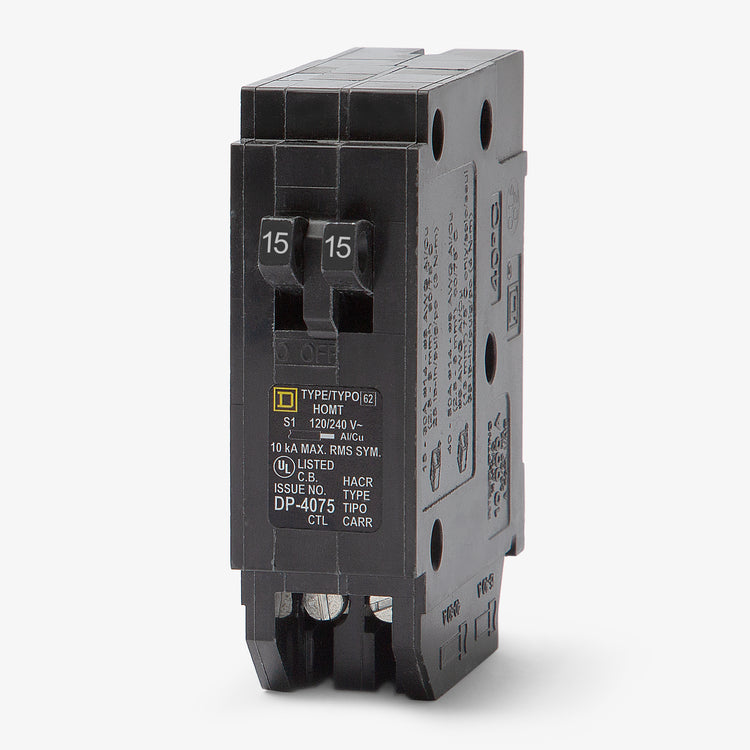 Square D HOMT1515 - 15/15A Tandem Miniature Circuit Breaker