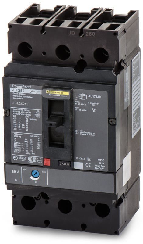 Square D JDL26250 - 250A 2 Pole Molded Case Circuit Breaker