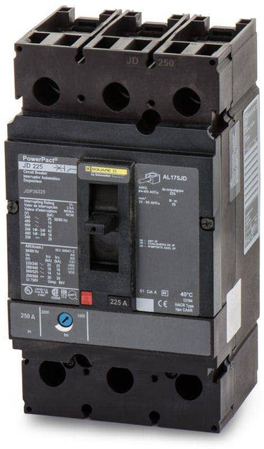 Square D JDP36225 - 225A 3 Pole Molded Case Circuit Breaker