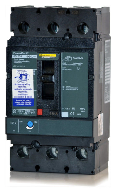 Square D JDP36250U31X - 250A 3 Pole Molded Case Circuit Breaker