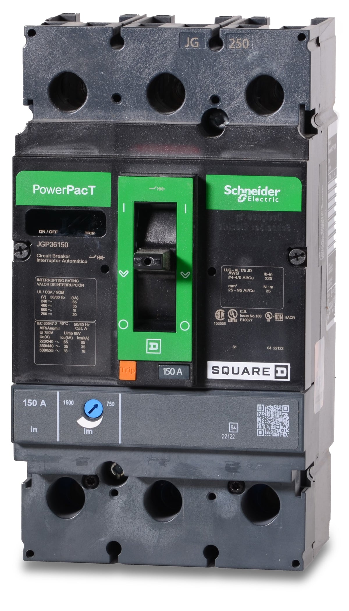 Square D JGP36150 - 150A 3 Pole Molded Case Circuit Breaker