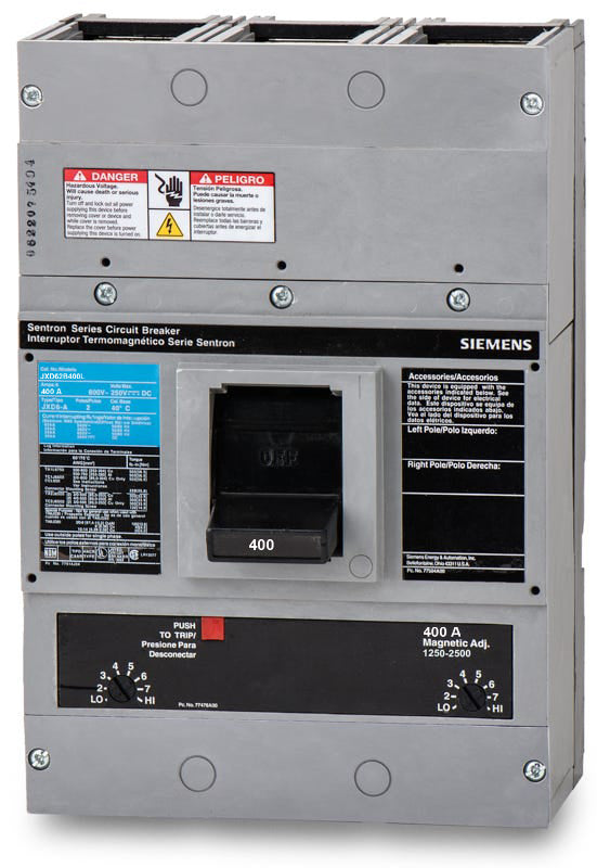 Siemens JXD62B400L - 400A 2 Pole Molded Case Circuit Breaker