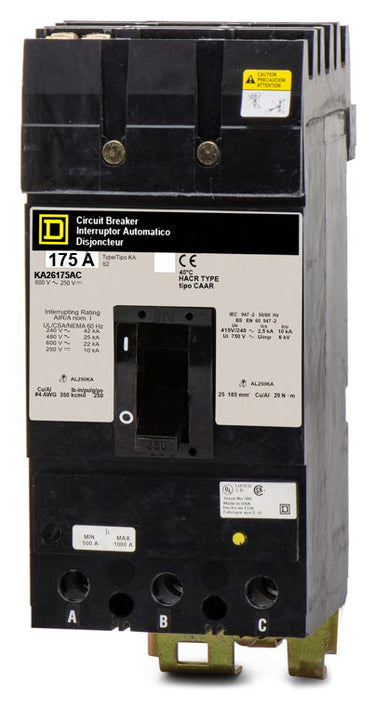 Square D KA26175AC - 175A 2 Pole Molded Case Circuit Breaker