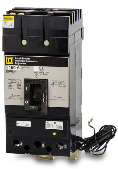 Square D KA36150-1021 - 150A 3 Pole Molded Case Circuit Breaker