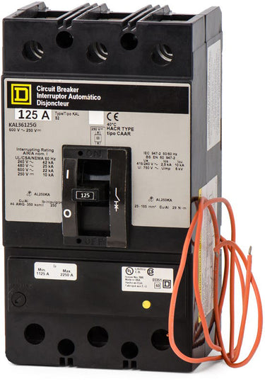 Square D KAL36125G - 125A 3 Pole Molded Case Circuit Breaker