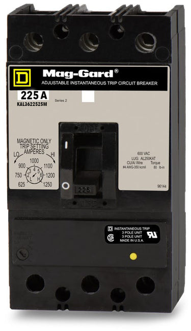 Square D KAL3622525M - 225A 3 Pole Motor Circuit Protector