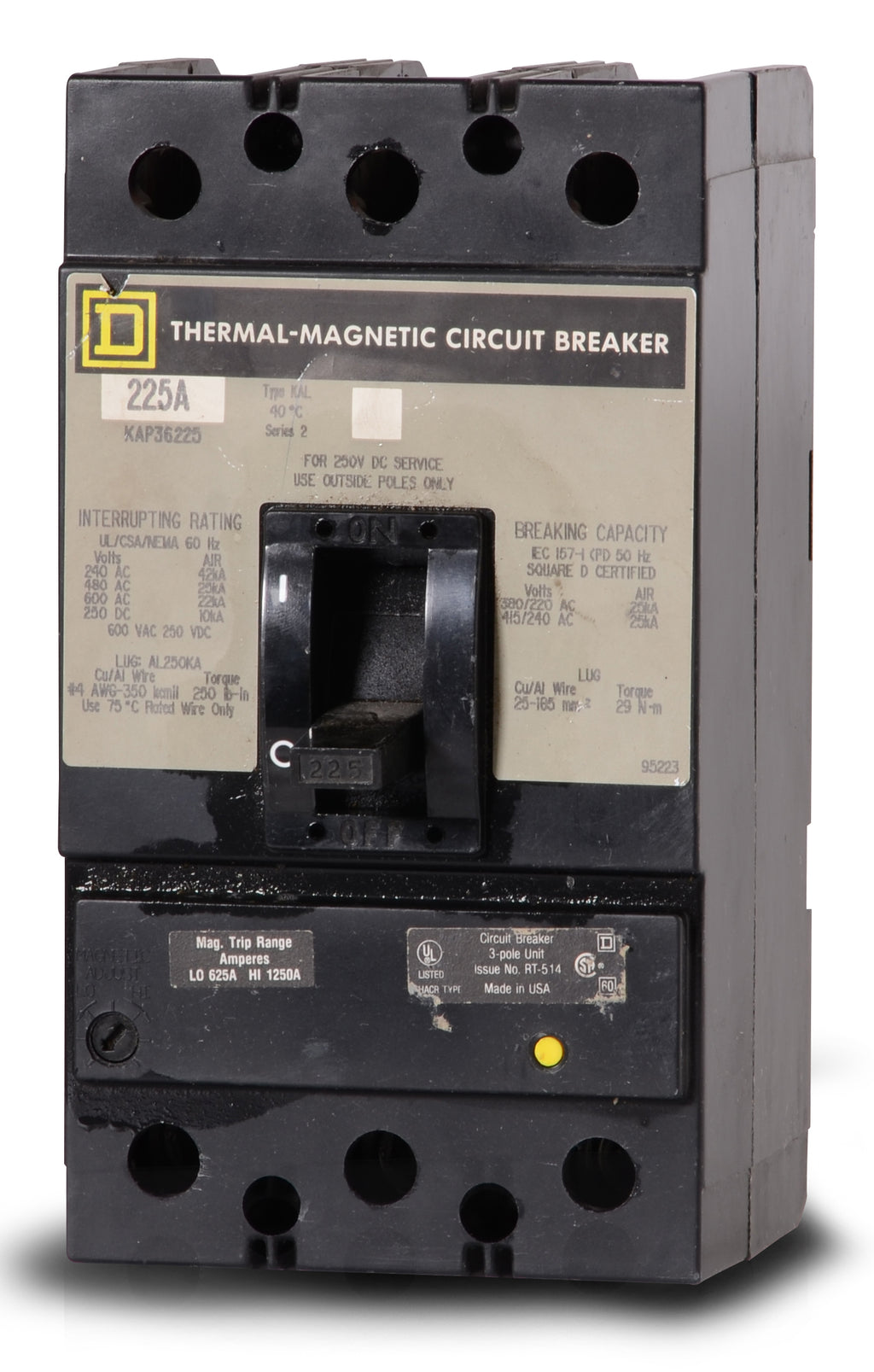 Square D KAP36225 Molded Case Circuit Breaker – SuperBreakers