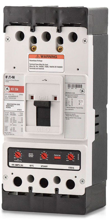 Eaton / Cutler-Hammer KD3400N - 400A 3 Pole Molded Case Circuit Breaker