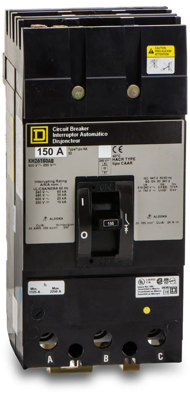 Square D KH26150AB - 150A 2 Pole Molded Case Circuit Breaker