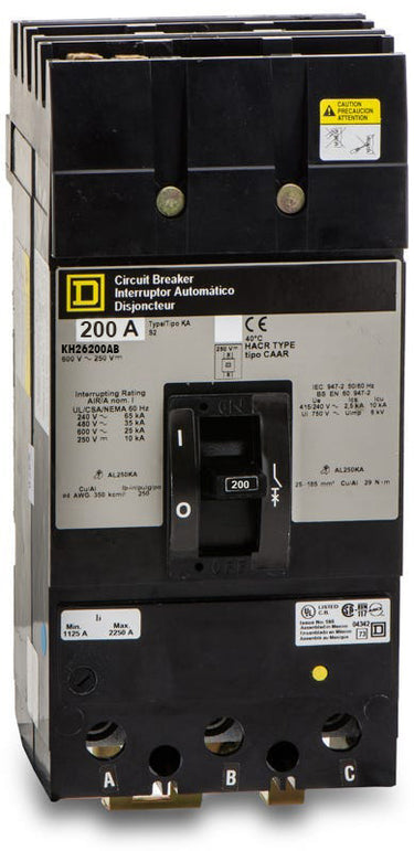 Square D KH26200AB - 200A 2 Pole Molded Case Circuit Breaker