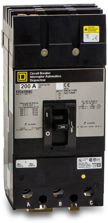 Square D KH26200BC - 200A 2 Pole Molded Case Circuit Breaker