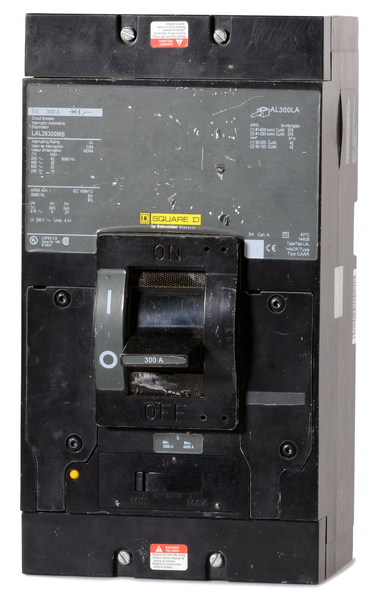 Square D LAL26300MB - 300A 2 Pole Molded Case Circuit Breaker