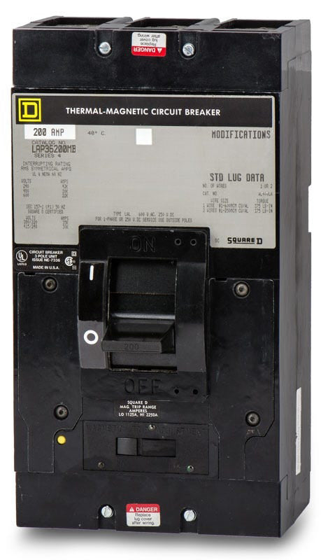 Square D LAP36200MB - 200A 3 Pole Molded Case Circuit Breaker