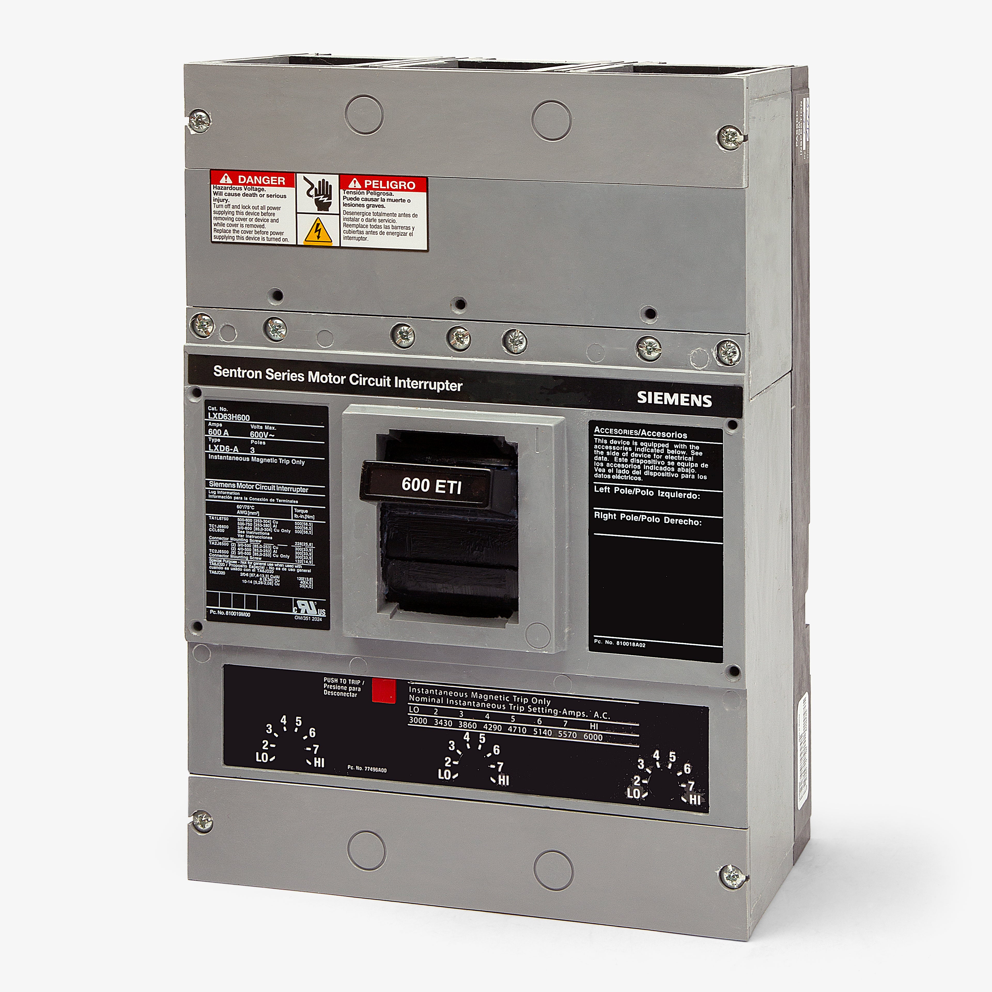 Siemens LXD63H600 Motor Circuit Protector | SuperBreakers