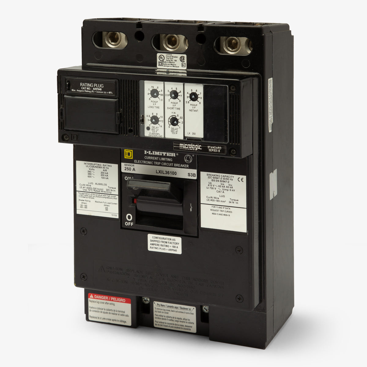 Square D LXIL36100 - 100A 3 Pole Molded Case Circuit Breaker