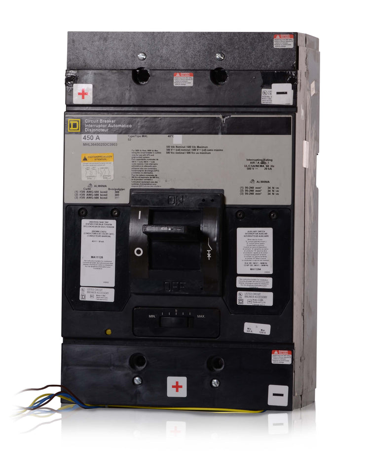 Square D MHL3645025DC3903 - 450A 3 Pole Molded Case Circuit Breaker