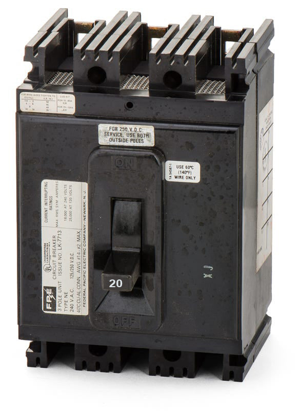 Federal Pacific NE237020 - 20A 3 Pole Molded Case Circuit Breaker