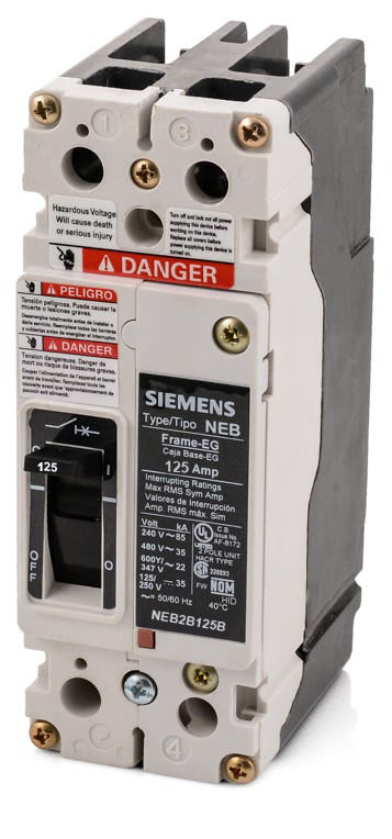 Siemens NEB2B125B - 125A 2 Pole Molded Case Circuit Breaker
