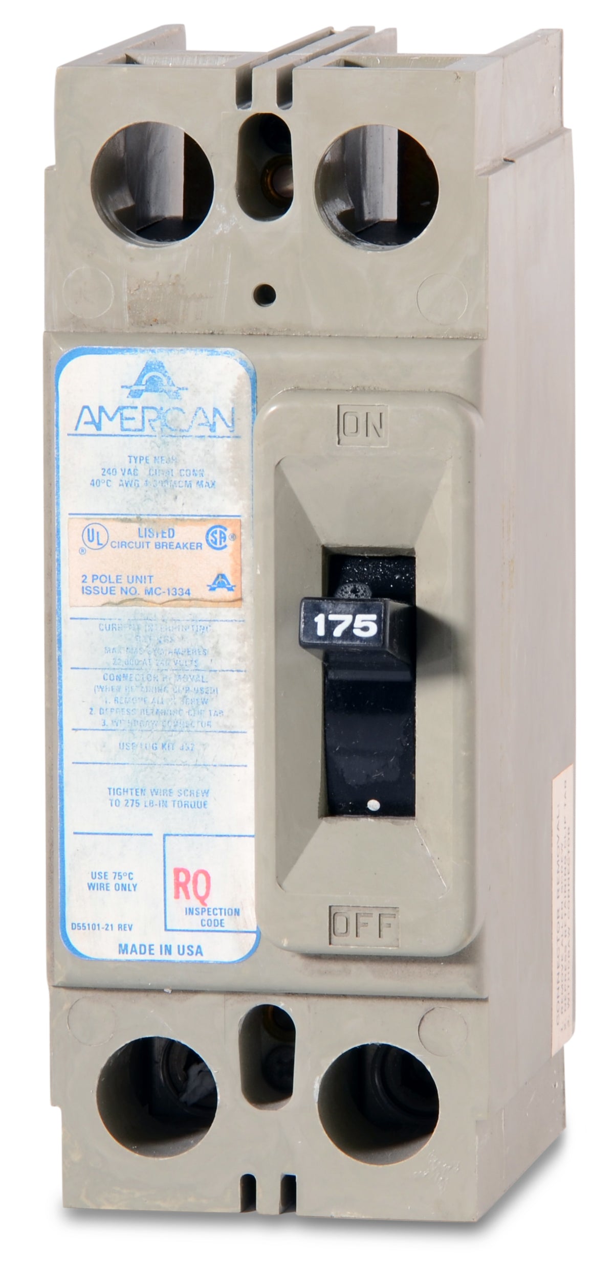 Federal Pacific NEJH223175 - 175A 2 Pole Molded Case Circuit Breaker