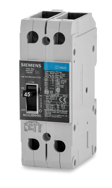Siemens NGG2B045L - 45A 2 Pole Molded Case Circuit Breaker